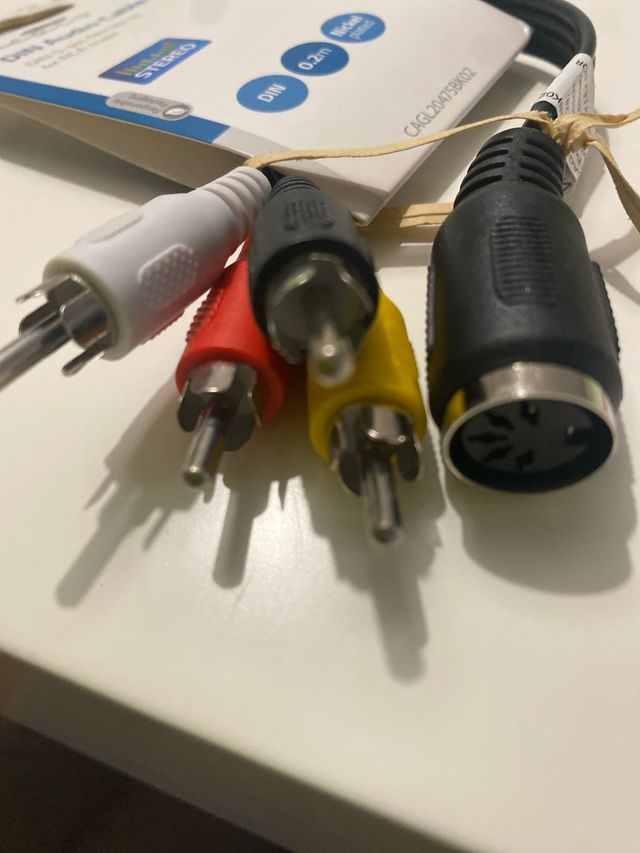 Cable audio DIN 5-pin a RCA