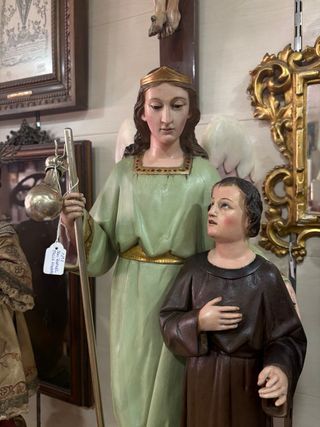 Talla antigua San Rafael Arcángel