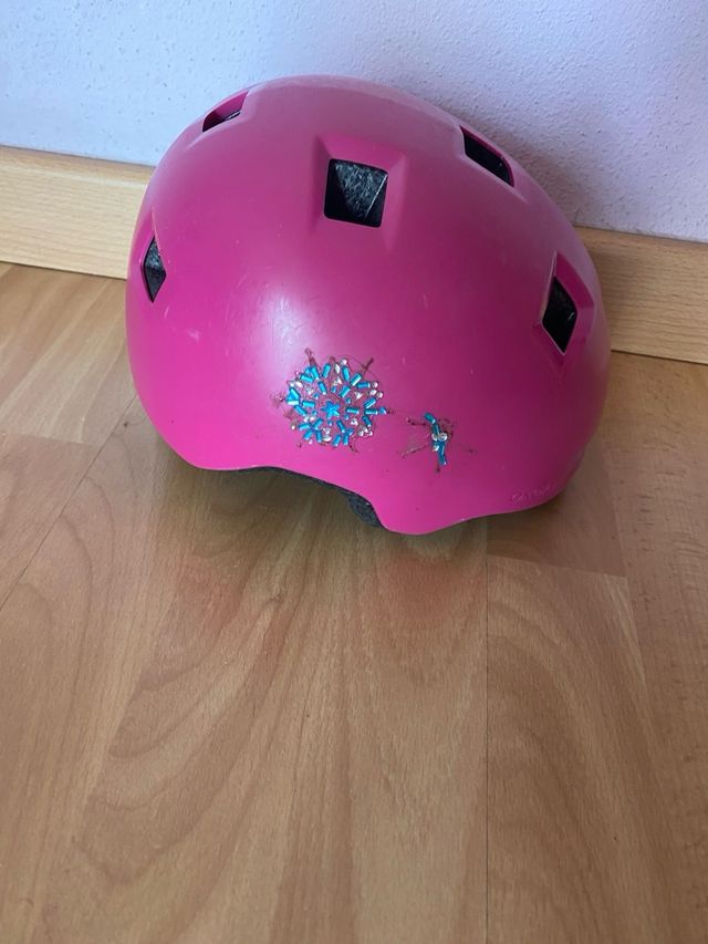 Casco bici niña rosa