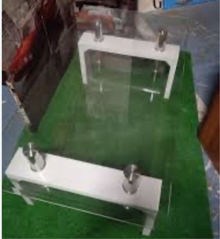 Mesa centro cristal blanco moderna