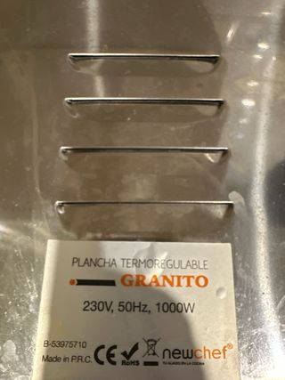 Plancha eléctrica cocina NewChef 1000w