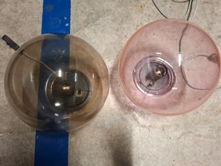 2 Lámparas de mesilla esfericas