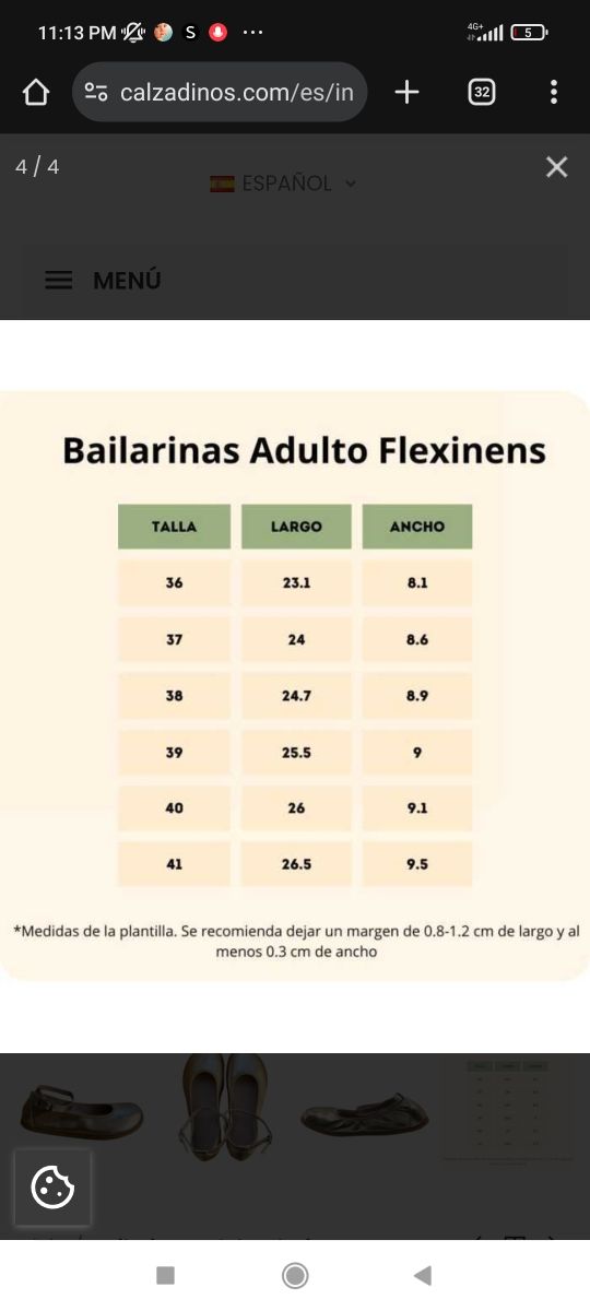Bailarinas Flexi (Flexi Nens) azules, talla 40.