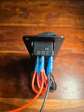 Panel 4 interruptores LED azul