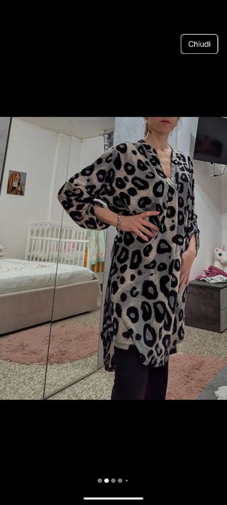 Vestito Leopardo Tg L