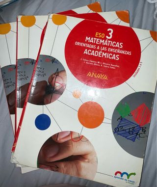 LIBROS MATEMATICAS ACADEMICAS 3 ESO- ANAYA 
