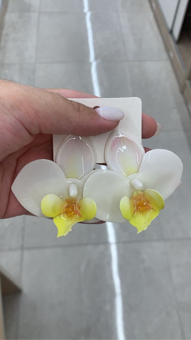 Pendientes flor orquídea