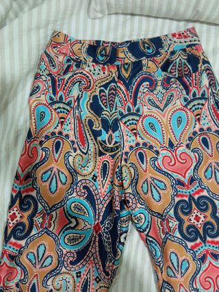 Pantalones anchos Zara multicolor