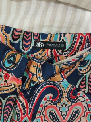 Pantalones anchos Zara multicolor