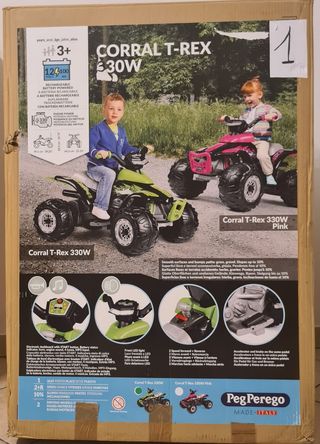 Peg Perego Corral T-Rex 330W - Quad Elettrico Bamb