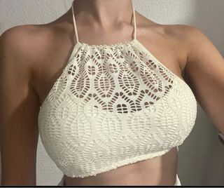 Top bikini blanco - crochet
