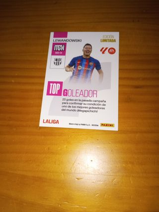 Carta Lewandowski Top Goleador LaLiga