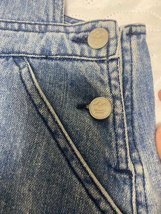 Peto vaquero corto azul