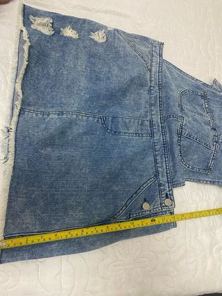 Peto vaquero corto azul