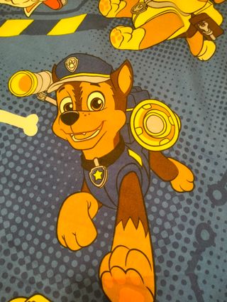 Funda nórdica reversible Patrulla Canina y almohad