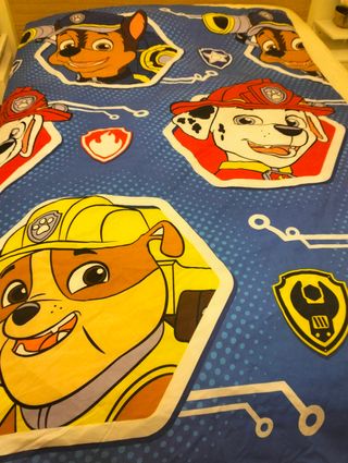 Funda nórdica reversible Patrulla Canina y almohad