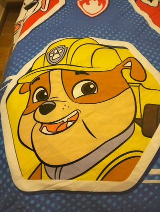 Funda nórdica reversible Patrulla Canina y almohad