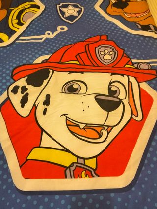 Funda nórdica reversible Patrulla Canina y almohad