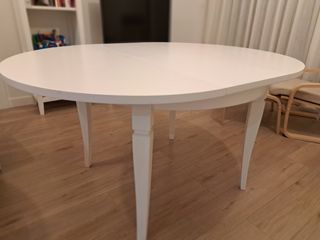 Mesa comedor blanca extensible