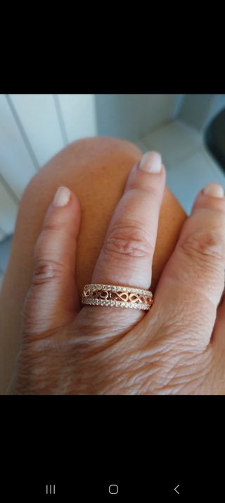 Anillo Infinito Dorado Plata
