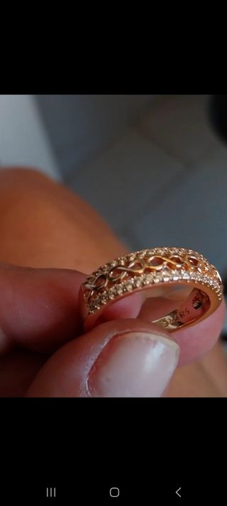 Anillo Infinito Dorado Plata
