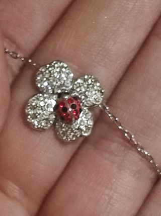 Collar Swarovski - Flor Ladybug
