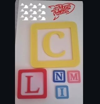 Blocchi lettere - stile Toy Story disney