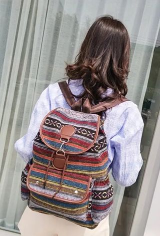 Mochila étnica multicolor