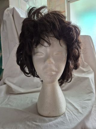 Peluca marrón - Cabello natural