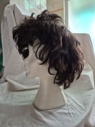 Peluca marrón - Cabello natural