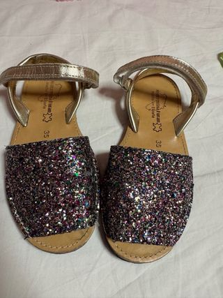 Sandalias de niña Menorquina Huran multicolor 35