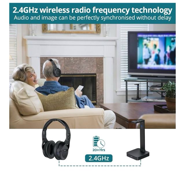 Auriculares inalámbricos 2.4 G TV base carga YGITK