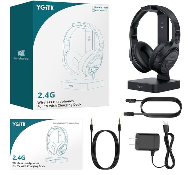 Auriculares inalámbricos 2.4 G TV base carga YGITK