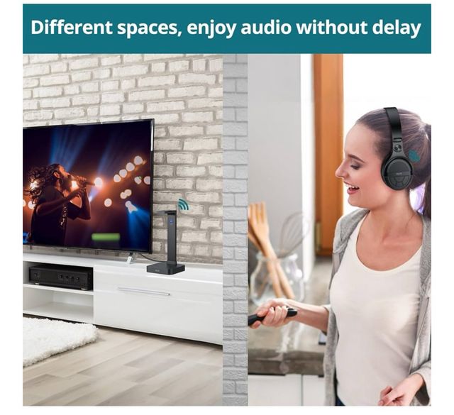 Auriculares inalámbricos 2.4 G TV base carga YGITK