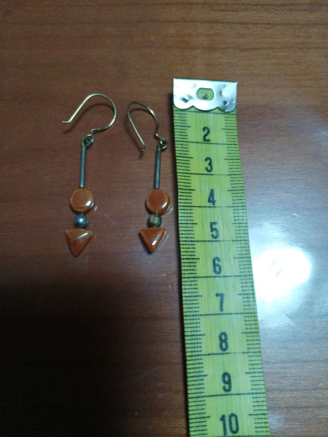 Orecchini vintage arancio colore argento/oro