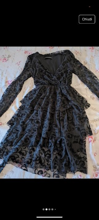 Vestito nero pizzo taglia S