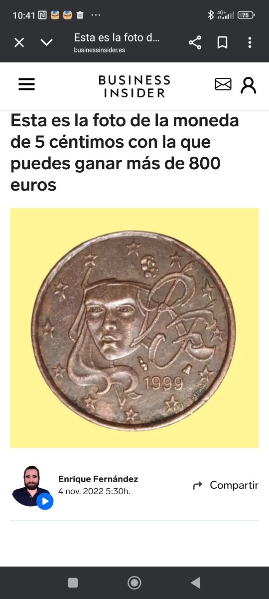 Moneda 5 céntimos euro