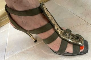 Sandalias piel Miss Sixty doradas-caqui 37