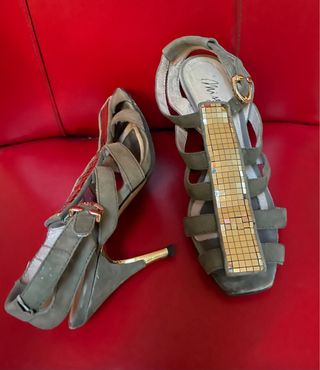 Sandalias piel Miss Sixty doradas-caqui 37