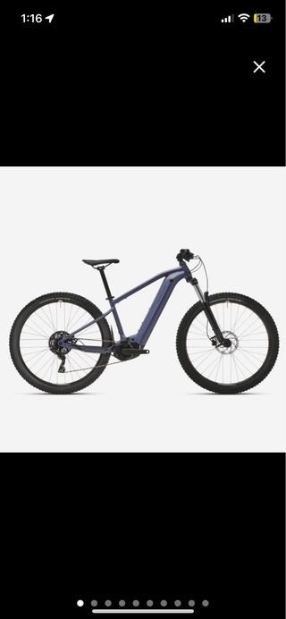 Bicicleta eléctrica E-Expl 520 azul noche.