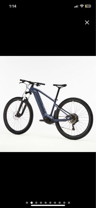 Bicicleta eléctrica E-Expl 520 azul noche.