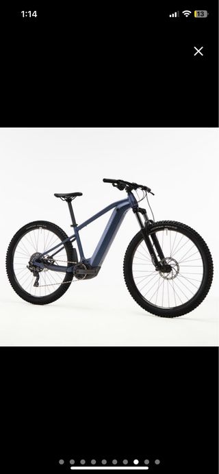 Bicicleta eléctrica E-Expl 520 azul noche.