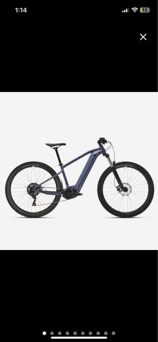 Bicicleta eléctrica E-Expl 520 azul noche.