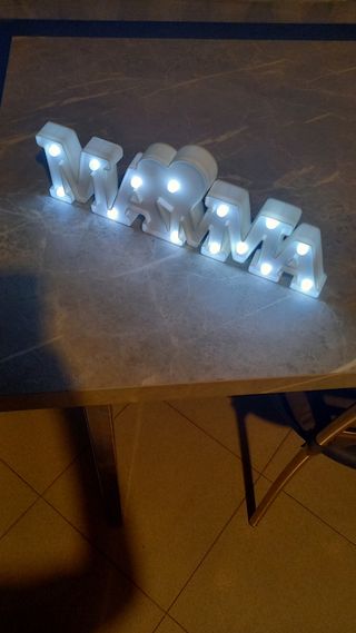 Luminaria scritta Mamma