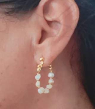 Pendientes Plata - Aros Perla