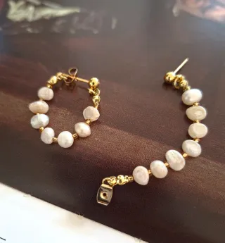 Pendientes Plata - Aros Perla