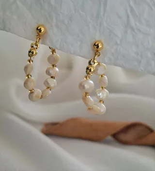Pendientes Plata - Aros Perla