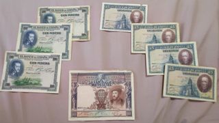 Lote de 27 Billetes antiguos España- Papel moneda