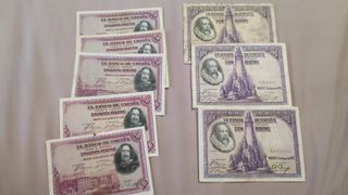 Lote de 27 Billetes antiguos España- Papel moneda