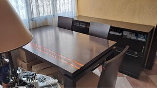 Mesa comedor 6 sillas + aparador